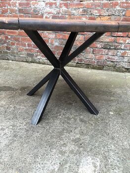 Industrial Reclaimed Round Dining Table 042, 2 of 6