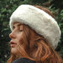 Luxe Winter Faux Fur Knit Wrap / Hat, thumbnail 2 of 5