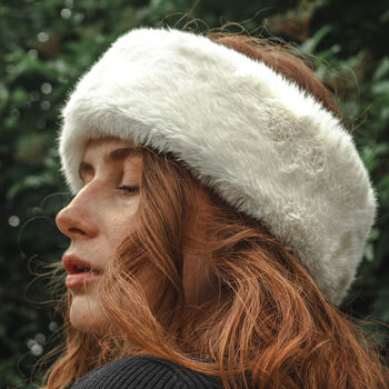 Luxe Winter Faux Fur Knit Wrap / Hat, 2 of 5