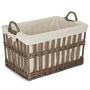 Lined Wicker Home Storage Basket, thumbnail 3 of 4