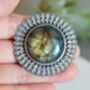 Labradorite Necklace In Black Sterling Silver, thumbnail 2 of 4