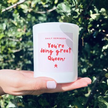 You're Doing Great Queen Supportive Candle Gift, 2 of 7