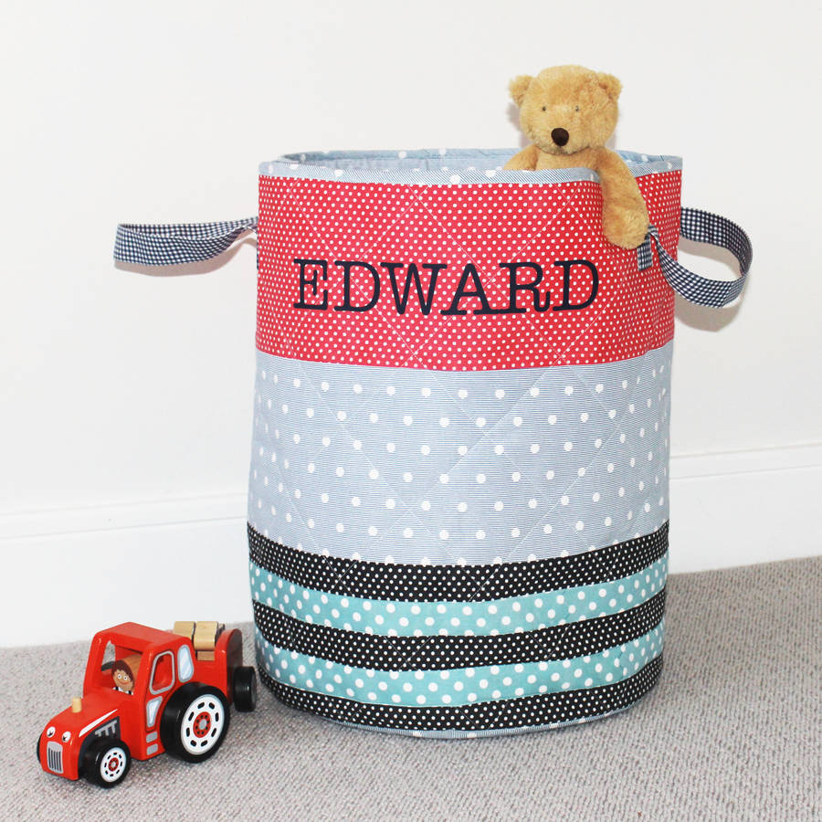Blue Toy Storage / Laundry Bag By Lime Tree London
