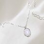 Sterling Silver Oval Opal Flow Necklace, thumbnail 6 of 9