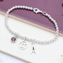 Zodiac Star Sign Personalised Silver Bead Bracelet, thumbnail 1 of 11
