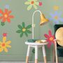 Flower Power Fabric Wall Stickers, thumbnail 1 of 4
