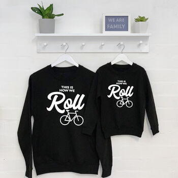 Cycling Parent And Child Sweatshirt Set, 3 of 3