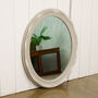 Ornate Stone Grey Framed Oval Mirror, thumbnail 1 of 2
