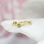 Gold Vermeil Dainty Gemstone Ring, thumbnail 3 of 8