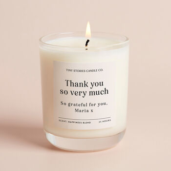 Personalised Thank You So Very Much Soy Wax Candle, 2 of 5