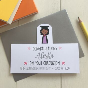 Personalised Girl's Graduation Congratulations Card, 5 of 5