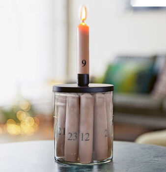 Personalised Numbered Advent Candle Set, 2 of 3