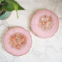 Iridescent Rose Gold Geode Resin Coasters, thumbnail 3 of 12