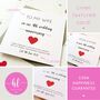 Personalised 4th Anniversary Card With Linen Heart, thumbnail 2 of 9