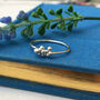 Sterling Silver Small Lavender Flower Ring, thumbnail 4 of 9