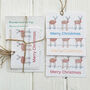 Plantable Christmas Reindeer Seed Card Gift Tags, thumbnail 1 of 2