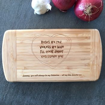 Personalised Valentine Gift Chopping Board, 2 of 6