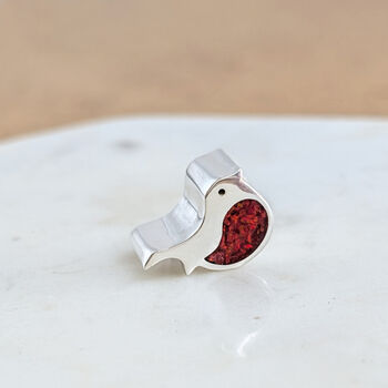 Memorial Ashes Robin Charm Bead, 2 of 7