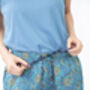 Indian Cotton Waterlily Print Pyjama Shorts Set, thumbnail 4 of 6