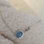 Aquamarine Gem Sterling Silver Necklace,March Birthstone Necklace,Waterproof Stainless Steel Jewellery Gift For Her, thumbnail 5 of 10