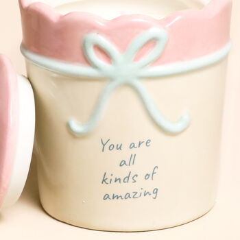 Cream Ceramic Scallop Edge All Kinds Of Amazing Candle, 2 of 2