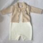 Personalised Beige Knitted Cardigan, thumbnail 4 of 4