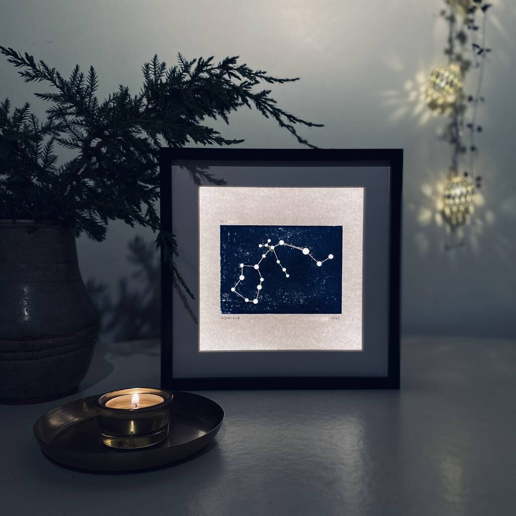 Personalised Aquarius Constellation Light Box By Simoons Studio