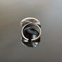 Swirl Pattern Silver Disc Adjustable Ring, thumbnail 4 of 9