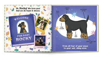 Welcome Fur Baby Personalised Dog Book, 6 of 12