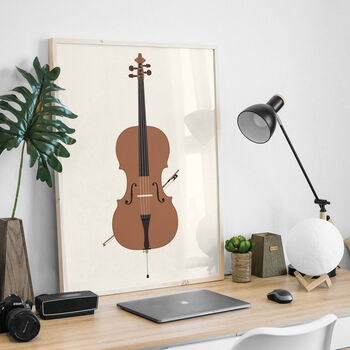Cello Print | Cellist Instrument Poster, 8 of 8