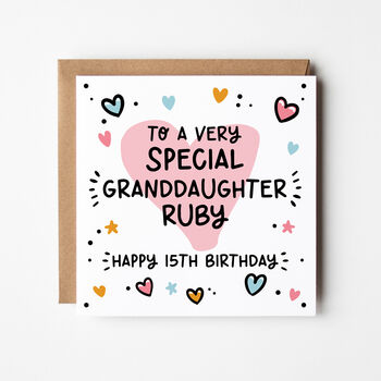 Cute Granddaughter Birthday Card Suitable For Any Age, 2 of 5