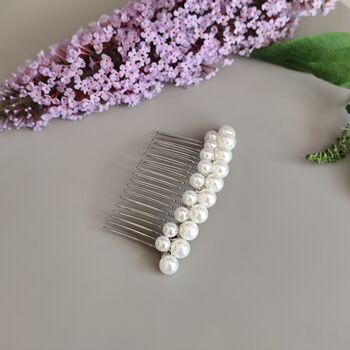 Pearl Bridal Hair Comb For Weddings, 3 of 13