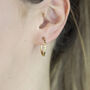 9ct Yellow Gold Diamond Cut Hoops, thumbnail 2 of 3