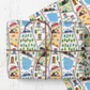 Car Map Wrapping Paper Roll Or Folded, thumbnail 2 of 3