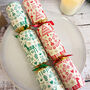 Folklore Christmas Cracker Table Decorations X Six Green And Red, thumbnail 2 of 4