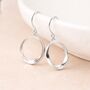 Sterling Silver Twisted Mobius Hoop Drop Earrings – 19mm, thumbnail 2 of 5