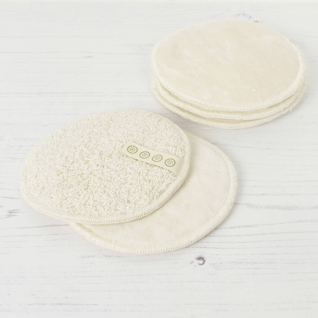 large organic cotton facial pads pack of five by green tulip