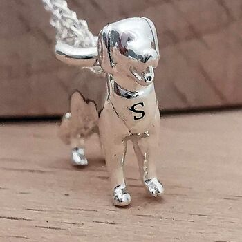 Golden Retriever Personalised Silver Necklace, 8 of 12