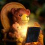 Rocking Chair Sitting Bear Solar Power Garden Ornament, thumbnail 2 of 6