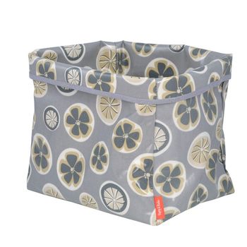Oilcloth Dog Toy Storage Basket In Poppy Fabric, 2 of 4