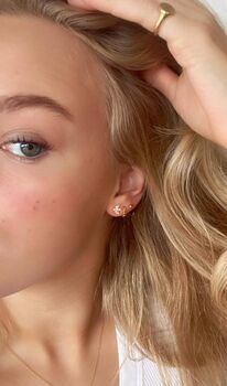 Tiny Black Cz Marquise Cluster Stud Earrings In Sterling Silver, 3 of 12