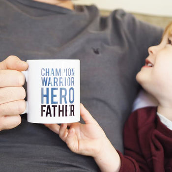 Champion Warrior Hero Father Mug Gift For Dads, 5 of 7