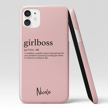 Personalised Girl Boss Phone Case, 4 of 6