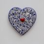Handmade Blue And White China Heart Mosaic Wall Art, thumbnail 1 of 3