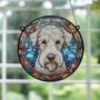 Bedlington Terrier Stained Glass Effect Suncatcher, thumbnail 3 of 6