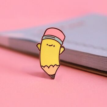 Pencil Enamel Pin | Cute Pin Badge, 4 of 5