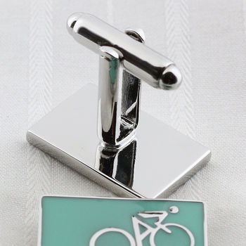 Cycling Cufflinks Uphill And Downhill, 3 of 6