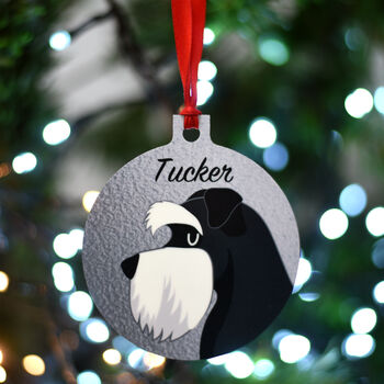 Schnauzer Christmas Tree Dog Decoration Personalised, 8 of 10