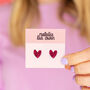 Hot Pink Glitter Heart Stud Earrings, thumbnail 1 of 3