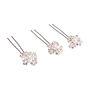 Three Swarovski Crystal Pearl Flower Wedding Hair Pins, thumbnail 1 of 2